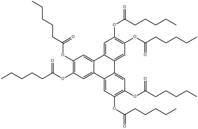 2,3,6,7,10,11-Hexakis[heptanoyloxy]triphenylen Struktur