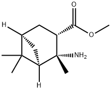 (1R,2R,3S,5R)-2-AMINO-2,6,6-TRIMETHYL-BICYCLO[3.1.1]HEPTANE-3-CARBOXYLIC ACID METHYL ESTER Struktur