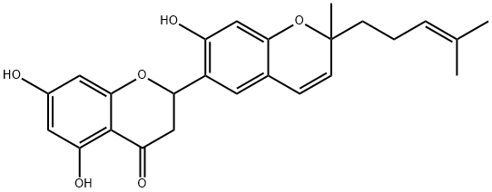 5,7,7'-Trihydroxy-2'-methyl-2'-(4-methyl-3-pentenyl)-2,6'-bi[2H-1-benzopyran]-4(3H)-one Struktur