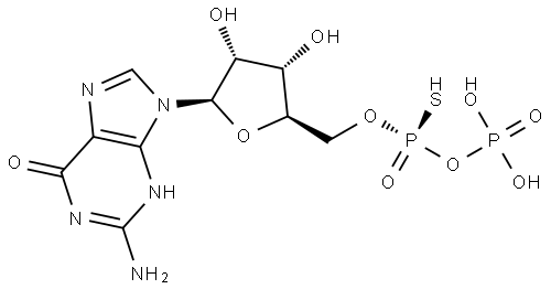 GUANOSINE-5'-O-(1-THIODIPHOSPHATE), RP-ISOMER SODIUM SALT Struktur