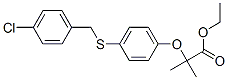 ethyl 2-[4-[(4-chlorophenyl)methylsulfanyl]phenoxy]-2-methyl-propanoat e Struktur