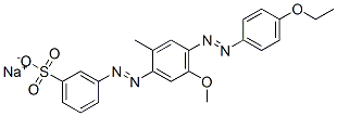 sodium 3-[[4-[(4-ethoxyphenyl)azo]-5-methoxy-o-tolyl]azo]benzenesulphonate Struktur