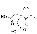 Diacetic acid 3,5-dimethyl-6-oxo-2,4-cyclohexadien-1-ylidene ester Struktur