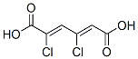 2,4-Hexadienedioic acid, 2,4-dichloro-, (2Z,4Z)- Struktur
