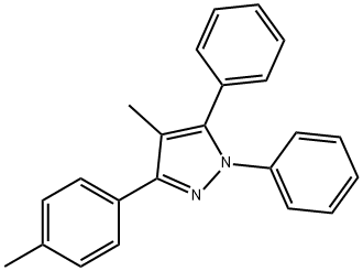 1H-Pyrazole, 4-methyl-3-(4-methylphenyl)-1,5-diphenyl- Struktur