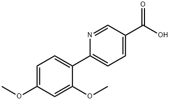6-(2,4-Dimethoxyphenyl)-nicotinic acid Struktur