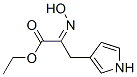 Ethyl (2Z)-2-(hydroxyimino)-3-(1H-pyrrol-3-yl)propanoate Struktur