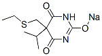 5-(Ethylthiomethyl)-5-isopropyl-2-sodiooxy-4,6(1H,5H)-pyrimidinedione Struktur