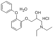 (3-Diethylamino-2-hydroxypropoxy)diphenyl ether hydrochloride hemihydr ate Struktur