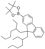 2-(9,9-bis(2-ethylhexyl)-9H-fluoren-2-yl)-4,4,5,5-tetraMethyl-1,3,2-dioxaborolane Struktur