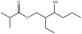 Isobutyric acid 2-ethyl-3-hydroxyhexyl ester Struktur