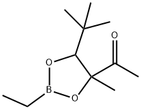 Ethanone, 1-[5-(1,1-dimethylethyl)-2-ethyl-4-methyl-1,3,2-dioxaborolan -4-yl]- Struktur