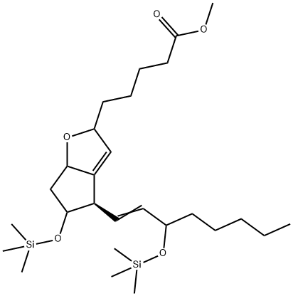 6,9-Epoxy-11,15-bis[(trimethylsilyl)oxy]prosta-7,13-dien-1-oic acid methyl ester Struktur