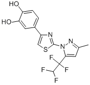 4-[2-[3-Methyl-5-(1,1,2,2-tetrafluoroethyl)-1H-pyrazol-1-yl]-4-thiazolyl]pyrocatechol Struktur