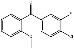 4-クロロ-3-フルオロ-2'-メトキシベンゾフェノン 化學(xué)構(gòu)造式
