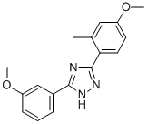 3-(4-Methoxy-o-tolyl)-5-(3-methoxyphenyl)-1H-1,2,4-triazole Struktur