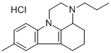 1H-Pyrazino(3,2,1-jk)carbazole, 2,3,3a,4,5,6-hexahydro-8-methyl-3-prop yl-, hydrochloride Struktur