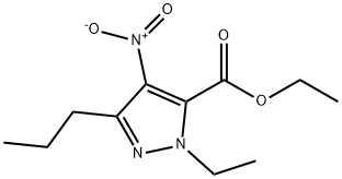 1-ETHYL-4-NITRO-3-PROPYL-1H-PYRAZOLE-5-CARBOXYLIC ACID ETHYL ESTER Struktur