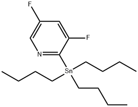 3,5-Difluoro-2-tributylstannylpyridine Struktur