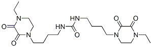 1,3-bis(4-(4-ethyl-2,3-dioxo-1-piperazinyl)butyl)urea Struktur