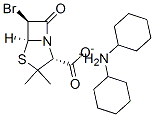 dicyclohexylammonium [2S-(2alpha,5alpha,6beta)]-6-bromo-3,3-dimethyl-7-oxo-4-thia-1-azabicyclo[3.2.0]heptane-2-carboxylate Struktur