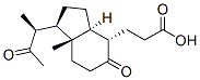3-[(1R,3aS,4S,7aR)-7a-Methyl-5-oxo-1-[(S)-1-methyl-2-oxopropyl]octahydro-3aH-inden-4-yl]propionic acid Struktur