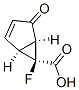 Bicyclo[3.1.0]hex-2-ene-6-carboxylic acid, 6-fluoro-4-oxo-, (1S,5S,6S)- (9CI) Struktur