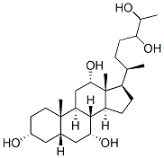 (3R,5S,7R,8R,9S,10S,12S,13R,14S,17S)-17-[(2R)-5,6-dihydroxyheptan-2-yl]-10, Struktur