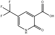 2-oxo-5-(trifluoromethyl)-1,2-dihydropyridine-3-carboxylic acid Struktur