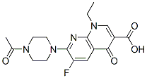 7-(4-ACETYL-PIPERAZIN-1-YL)-1-ETHYL-6-FLUORO-4-OXO-1,4-DIHYDRO-[1,8]NAPHTHYRIDINE-3-CARBOXYLIC ACID Struktur
