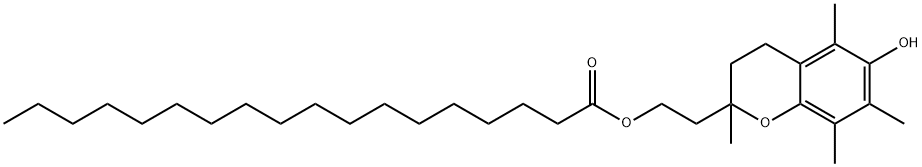 2-(3,4-dihydro-6-hydroxy-2,5,7,8-tetramethyl-2H-1-benzopyran-2-yl)ethyl stearate Struktur
