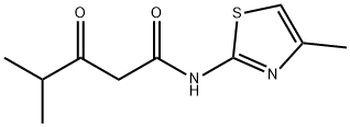 Pentanamide, 4-methyl-N-(4-methyl-2-thiazolyl)-3-oxo- (9CI) Struktur