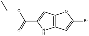 ethyl 2-bromo-4H-furo[3,2-b]pyrrole-5-carboxylate Struktur