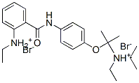 2-[4-[(ethylazaniumylidene-phenyl-methyl)amino]phenoxy]ethyl-dipropan- 2-yl-azanium dibromide Struktur