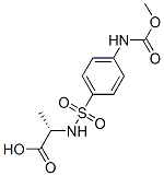 (2S)-2-[[4-(methoxycarbonylamino)phenyl]sulfonylamino]propanoic acid Struktur