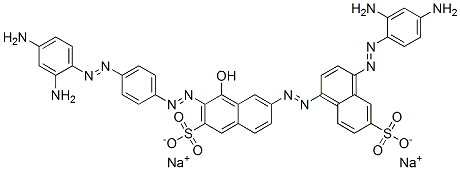 3-[[4-[(2,4-diaminophenyl)azo]phenyl]azo]-6-[[4-[(2,4-diaminophenyl)azo]-6-sulpho-1-naphthyl]azo]-4-hydroxynaphthalene-2-sulphonic acid, sodium salt Struktur