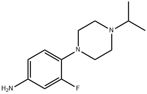 3-FLUORO-4-[4-(1-METHYLETHYL)-1-PIPERAZINYL]-BENZENAMINE Struktur