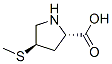 L-Proline, 4-(methylthio)-, trans- (9CI) Struktur