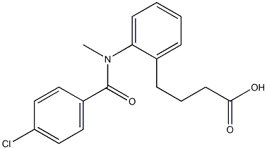 Butyric acid, 4-(o-(4-chloro-N-methylbenzamido)phenyl)- Struktur