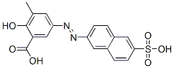 3-methyl-5-[(6-sulpho-2-naphthyl)azo]salicylic acid Structure