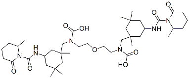oxydiethylene bis[[[1,3,3-trimethyl-5-[[(2-methyl-6-oxo-1-piperidyl)carbonyl]amino]cyclohexyl]methyl]carbamate] Struktur