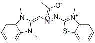 2-[[(1,3-dihydro-1,3-dimethyl-2H-benzimidazol-2-ylidene)methyl]azo]-3-methylbenzothiazolium acetate Structure