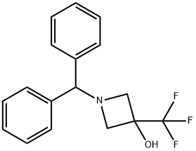 1-二苯甲基-3-羥基-3-三氟甲基氮雜環(huán)丁烷, 848192-92-7, 結構式