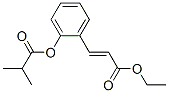 ethyl 3-[2-(2-methyl-1-oxopropoxy)phenyl]acrylate Struktur