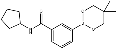 3-(CYCLOPENTYLAMINOCARBONYL)PHENYLBORONIC ACID, NEOPENTYL GLYCOL ESTER price.