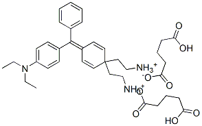 [4-[[4-(diethylamino)phenyl]phenylmethylene]-2,5-cyclohexadien-1-ylidene]diethylammonium hydrogen glutarate Struktur