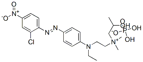 [2-[[4-[(2-chloro-4-nitrophenyl)azo]phenyl]ethylamino]ethyl](2-hydroxypropyl)dimethylammonium dihydrogen phosphate  Struktur