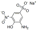 sodium 3-amino-4-hydroxy-5-nitrobenzenesulphonate Struktur