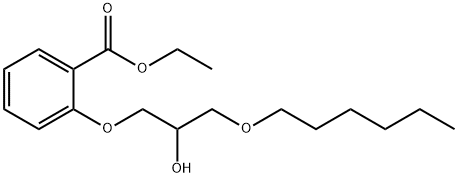 ethyl 2-[3-(hexyloxy)-2-hydroxypropoxy]benzoate  Struktur