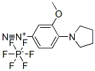 3-methoxy-4-(pyrrolidin-1-yl)benzenediazonium hexafluorophosphate Struktur